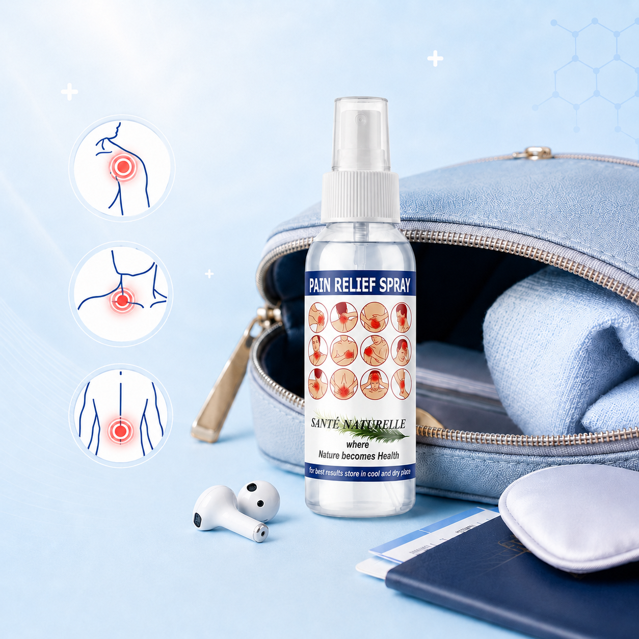 Santé Naturelle Pain Relief Spray — On the go